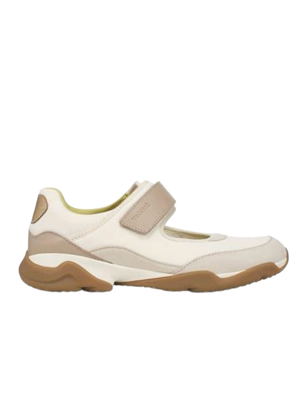Vionic Women's Cream & Tan Mary Jane Athletic Flats